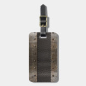 グランジな金属の背景 ラゲッジタグ (正面縦)