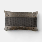 グランジな金属の背景 ランバークッション (裏面)
