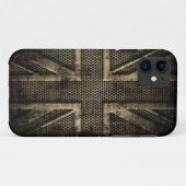 グランジな金属の英国国旗 Case-Mate iPhoneケース (裏面(横))