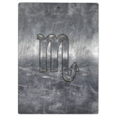 グランジな金属スタイルの蠍座の(占星術の)十二宮図の記号 クリップボード (裏面)