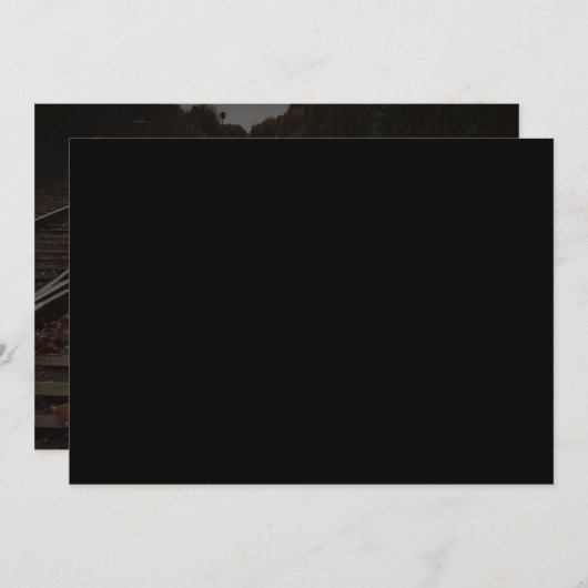 グランジな鉄道の西部のカウボーイの結婚式 招待状 (正面/裏面)