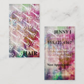 グランジな銀河系は美容師のcosmotologyを切ります 予約カード (正面/裏面)