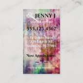 グランジな銀河系は美容師のcosmotologyを切ります 予約カード (裏面)