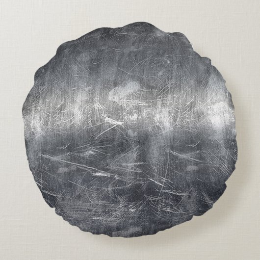 グランジな鋼鉄スタイルのプリントの魚類の(占星術の)十二宮図の記号 ラウンドクッション (裏面)