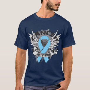 グランジな飛んだリボンの前立腺癌の生存者 Tシャツ
