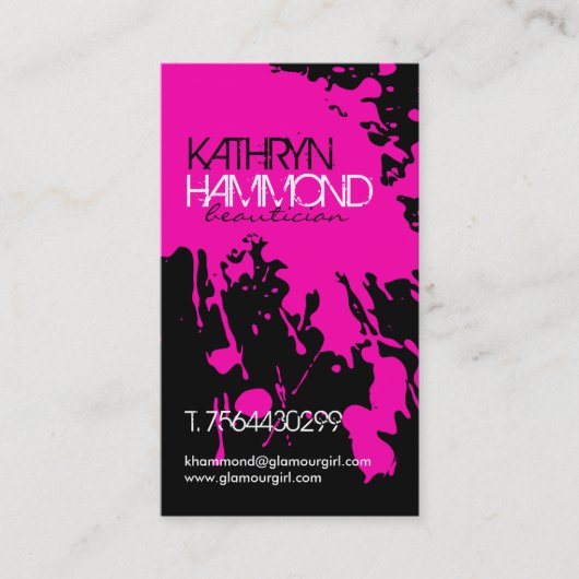 グランジな（ばちゃばちゃ）跳ねるの名刺 名刺 (正面)