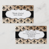 グランジな（紋章の）フラ・ダ・リの名刺 名刺 (正面/裏面)