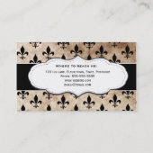 グランジな（紋章の）フラ・ダ・リの名刺 名刺 (裏面)