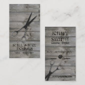 グランジなbarnwoodは美容師木を切ります 予約カード (正面/裏面)