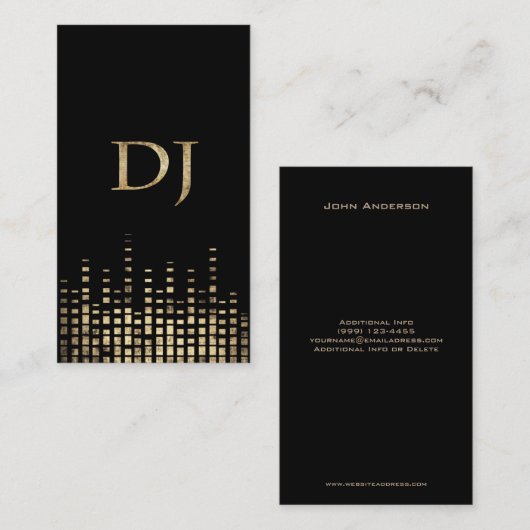 グランジなDJの名刺 名刺 (正面/裏面)