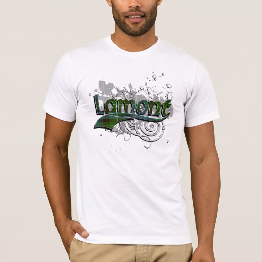 グランジなLamontのタータンチェック Tシャツ (正面)