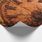 グランジなSteampunkのギアおよび時計 ラッピングペーパー (角)