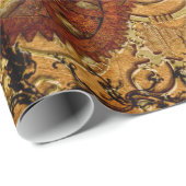 グランジなSteampunkのギアおよび時計 ラッピングペーパー (ロールコーナー)