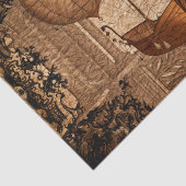 グランジなSteampunkのビクトリア時代の人の飛行船 薄葉紙 (詳細)