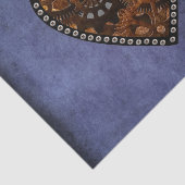 グランジなSteampunkの時計およびギアのハート 薄葉紙 (詳細)