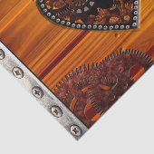 グランジなSteampunkの時計およびギアはハート箱を調整します 薄葉紙 (詳細)