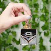 グランジなV8の大きいブロックの紋章 キーホルダー (手)