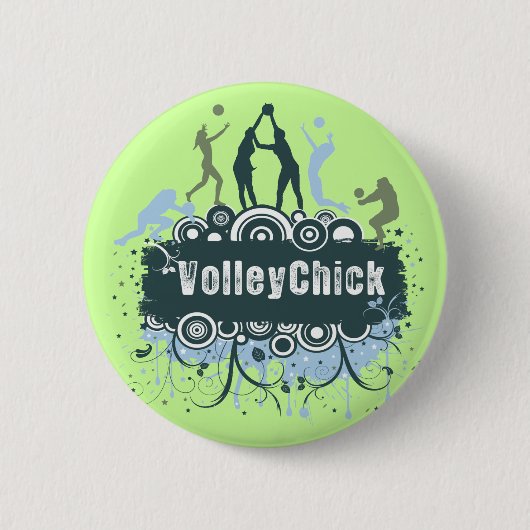 グランジなVolleyChickの星 缶バッジ (正面)