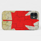 グランジのカナダ国旗 Case-Mate iPhoneケース (裏面(横))