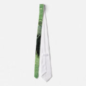 グランジの素晴らしい緑のスカル ネクタイ (裏面)
