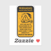 グランジの警告:魔法エリア前倒し責任標識 シール (シート)