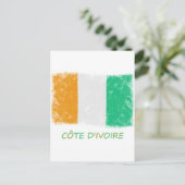 グランジアイボリー海岸国旗 ポストカード (スタンド正面)