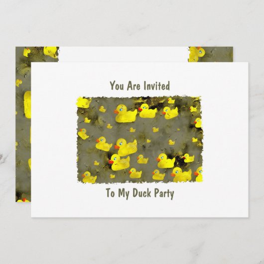 グランジアヒルよ、招待され君は僕のアヒルのパーティー 招待状 (正面/裏面)