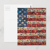 グランジアメリカ国旗 ポストカード (正面/裏面)