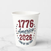 グランジアメリカ 1776 - 2026 自由の国 紙コップ (裏面)