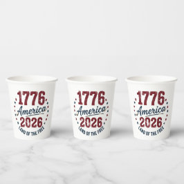グランジアメリカ 1776 - 2026 自由の国 紙コップ