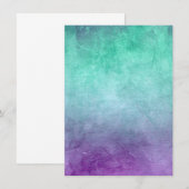 グランジカラー - ティール＆パープル セーブザデート (正面/裏面)