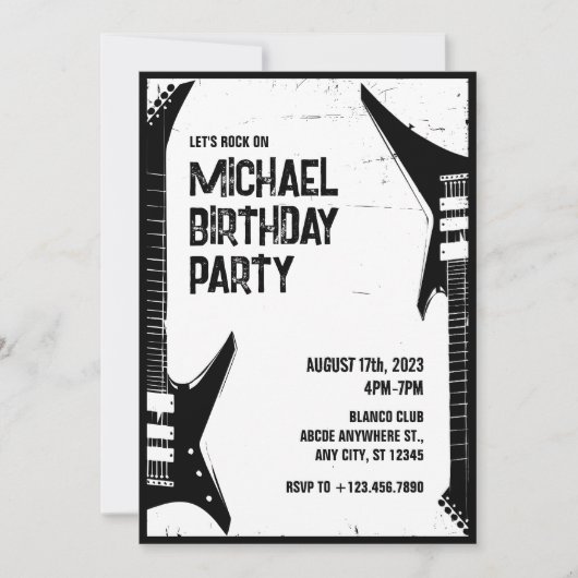 グランジギター 招待状 (正面)