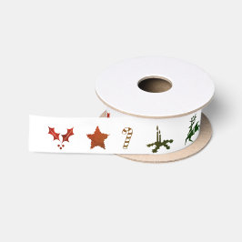 グランジクリスマスの要素 – リボン サテンリボン