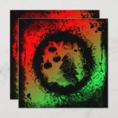 グランジクリスマス 招待状 (正面/裏面)