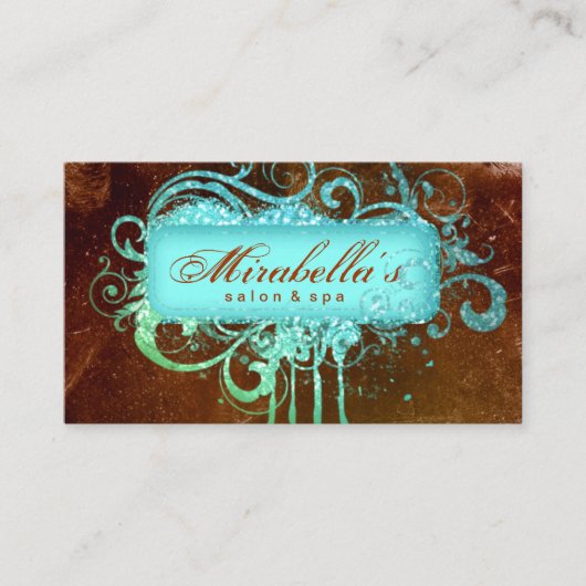 グランジグリッターサロンスパブラウンブルーロイヤリティカード ロイヤリティカード (正面)