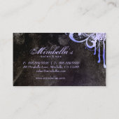 グランジグリッターサロンスパブラックパープル 名刺 (裏面)