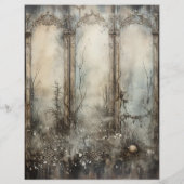 グランジゴシックウィンター紙クラフトカードストック (裏面)