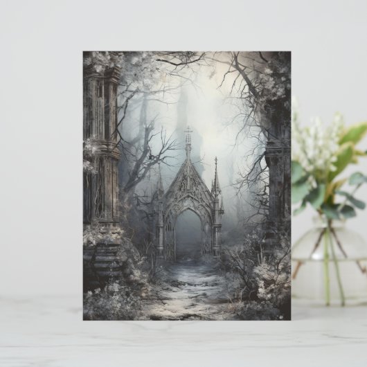 グランジゴシックウィンター紙クラフトカードストック (スタンド正面)