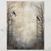 グランジゴシックウィンター紙クラフトカードストック (裏面)