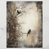 グランジゴシックウィンター紙クラフトカードストック (正面)