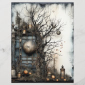 グランジゴシックウィンター紙クラフトカードストック (裏面)