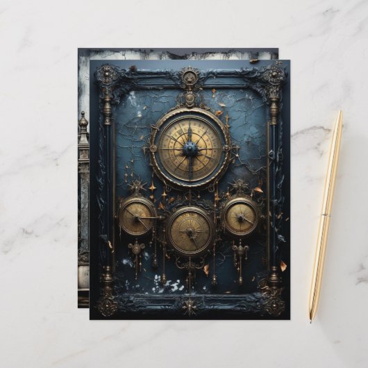 グランジゴシックウィンター紙クラフトカードストック (正面/裏面インサイチュ)