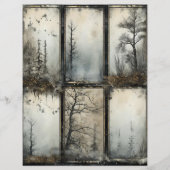 グランジゴシックウィンター紙クラフトカードストック (裏面)