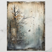 グランジゴシックウィンター紙クラフトカードストック (裏面)