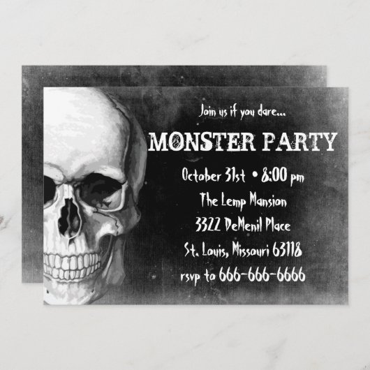 グランジスカル 招待状 (正面/裏面)