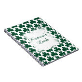 グランジスタイルアイリッシュクローバパーソナライズされたー ノートブック (右側)