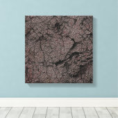 グランジスタイルアモダンート抽象芸術 キャンバスプリント (インサイチュ (ウッドフロア))