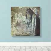 グランジスタイルテクスチャ付き石の自然色 キャンバスプリント (インサイチュ (ウッドフロア))