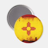 グランジスタイルニューメキシコ国旗 マグネット (正面/裏面)