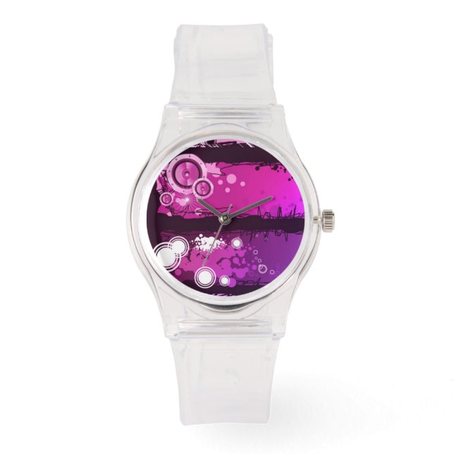 グランジスタイルミュージックバナー3 腕時計 (正面)